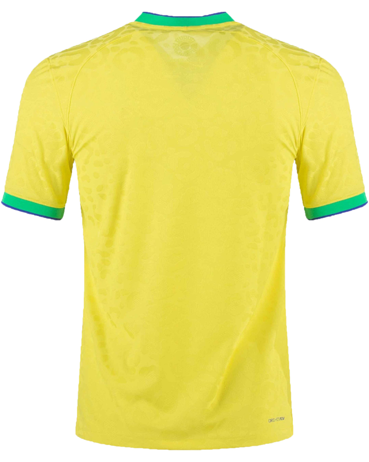 Nike Brazil Fred Home Jersey 22/23 w/ World Cup 2022 Patches (Dynamic Yellow/Paramount Blue) Size XXL