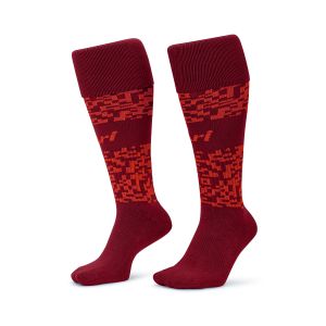 ARI PIXEL LONG SOCKS - RED/SCARLET