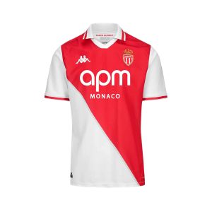 KAPPA AS MONACO 2024/2025 HOME REPLICA JERSEY - WHITE/RED